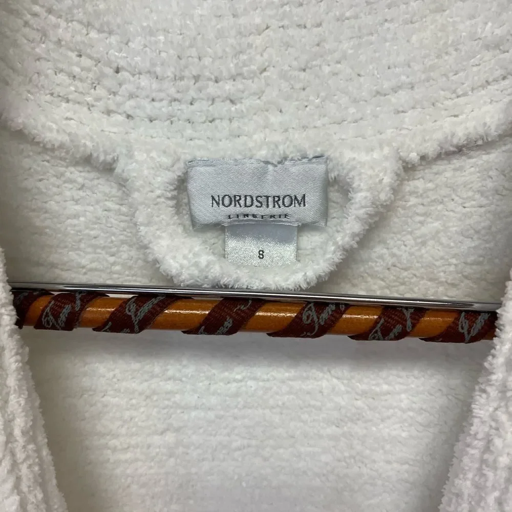 Nordstrom White Soft Cozy Belted Robe sz S EUC